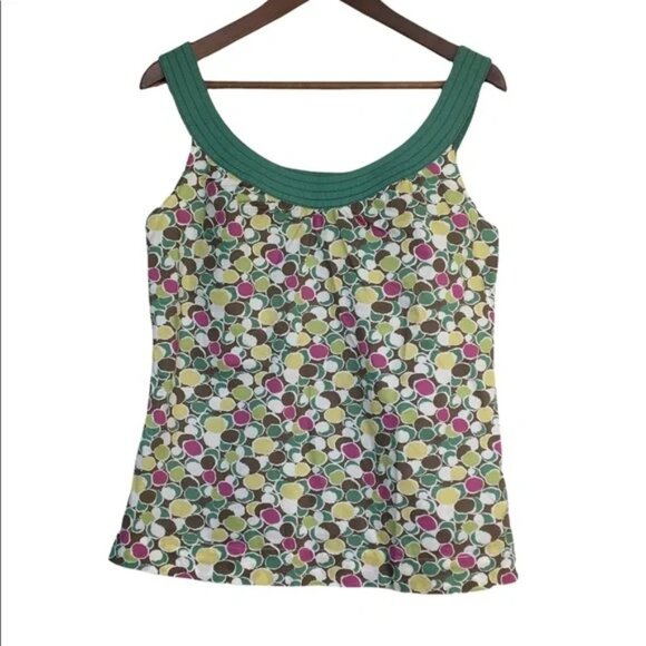 Boden Polka Dot Scoop Neck Tank Top - Picture 1 of 5